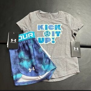 NWT Under Armour Athletic Set Girls Size 4